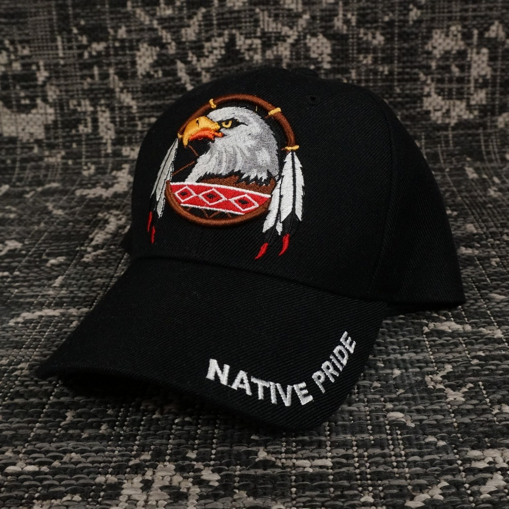 Native Pride Eagle Dreamcatcher Hat Black Baseball Cap BestCap Adjustable OSFM